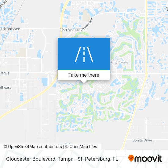 Mapa de Gloucester Boulevard