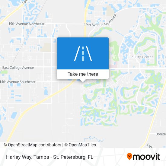 Harley Way map