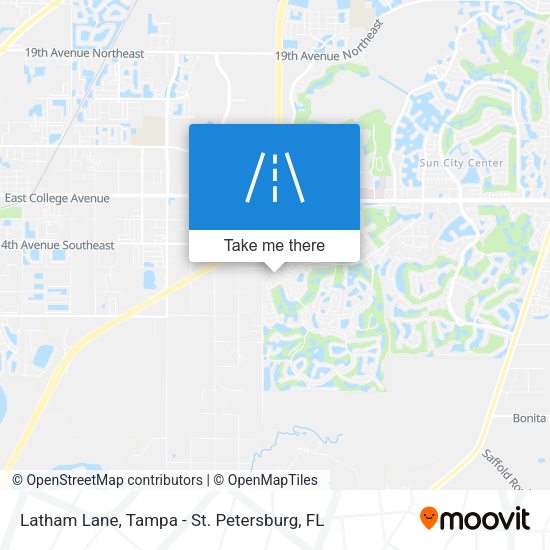 Latham Lane map