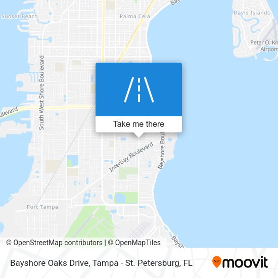 Bayshore Oaks Drive map