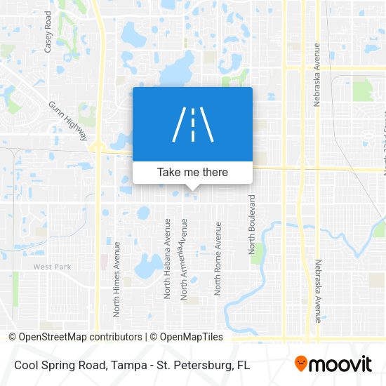 Cool Spring Road map