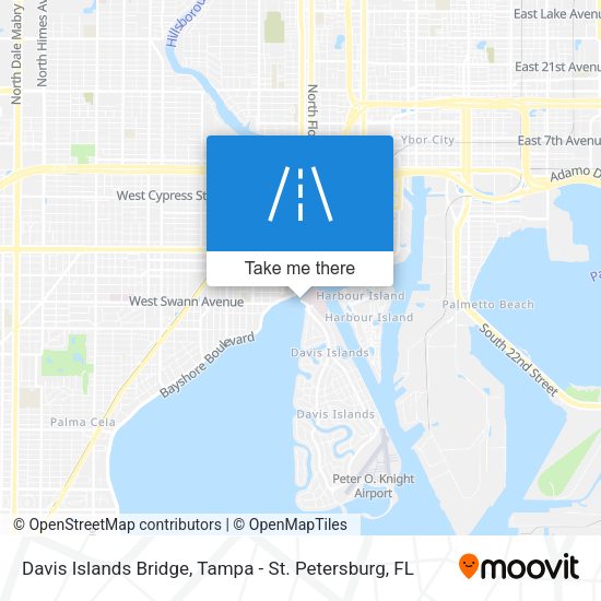 Davis Islands Bridge map