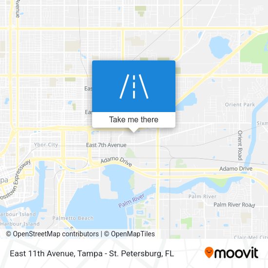 Mapa de East 11th Avenue