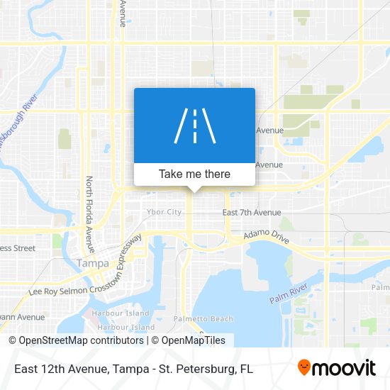 East 12th Avenue map