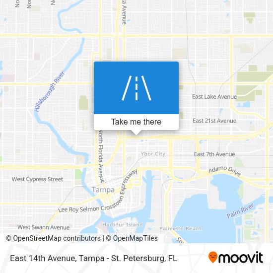 Mapa de East 14th Avenue
