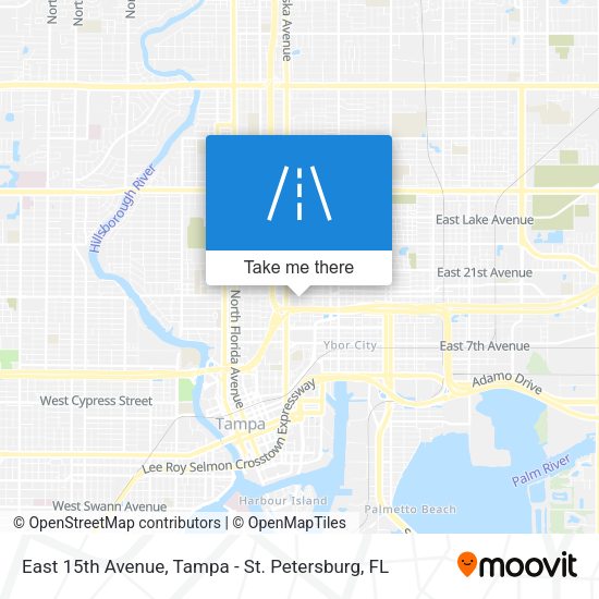 East 15th Avenue map