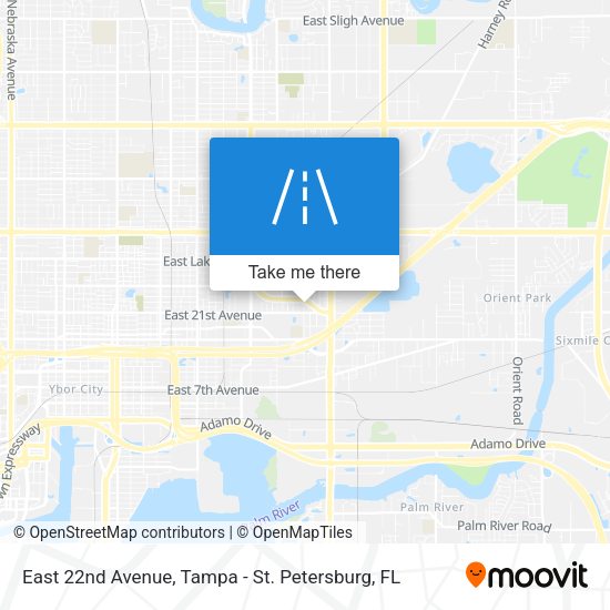 East 22nd Avenue map