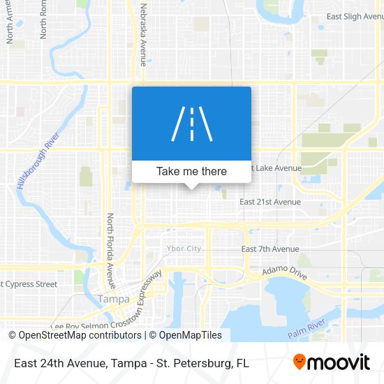 East 24th Avenue map