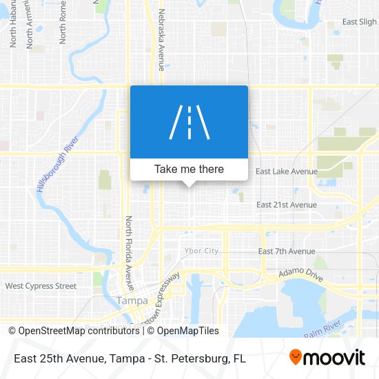 Mapa de East 25th Avenue
