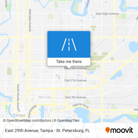 East 29th Avenue map