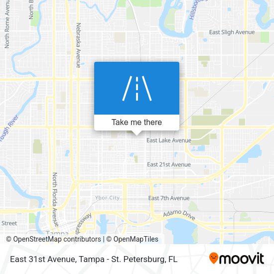 East 31st Avenue map
