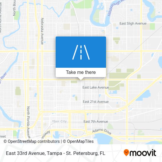 East 33rd Avenue map