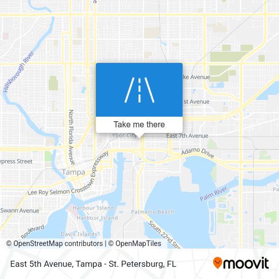 East 5th Avenue map