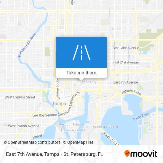 East 7th Avenue map