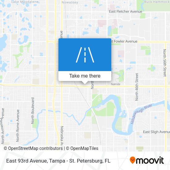Mapa de East 93rd Avenue