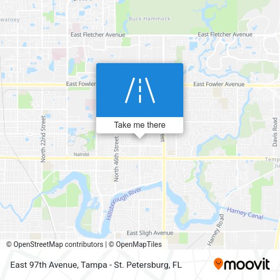 East 97th Avenue map