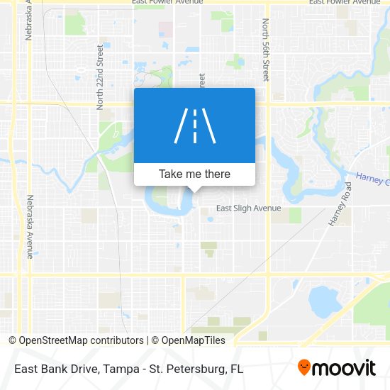 East Bank Drive map