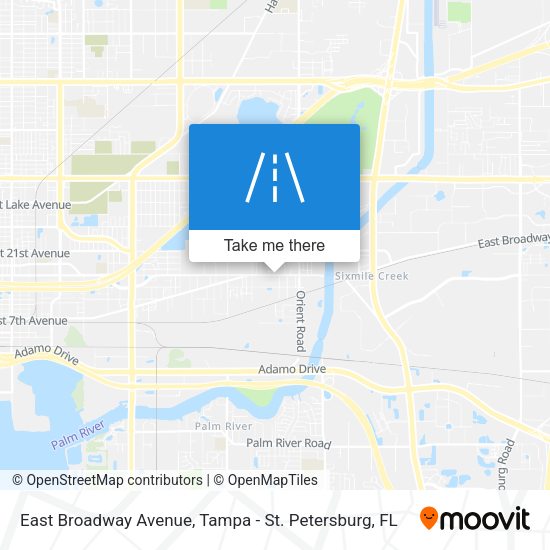 East Broadway Avenue map