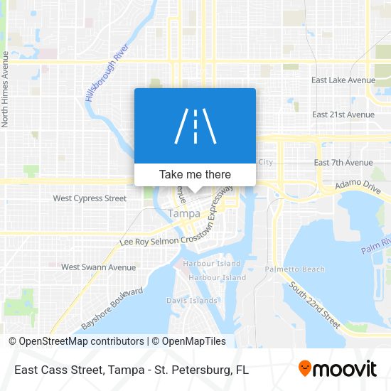 East Cass Street map