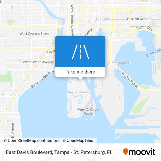 East Davis Boulevard map