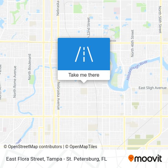 East Flora Street map