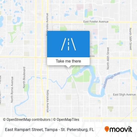 Mapa de East Rampart Street