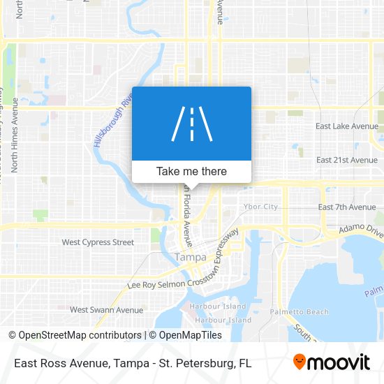 East Ross Avenue map