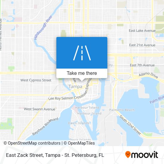 East Zack Street map