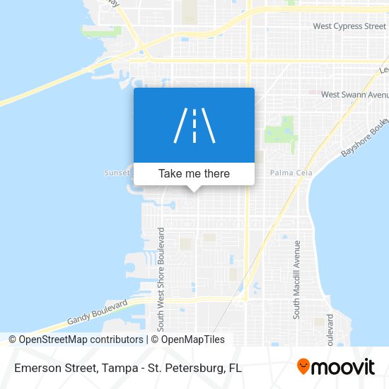 Emerson Street map