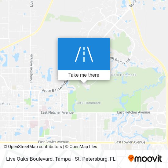Live Oaks Boulevard map