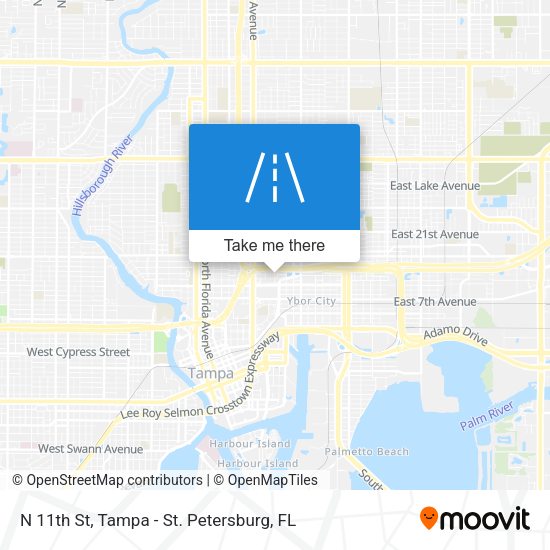 N 11th St map