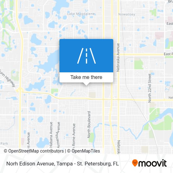 Norh Edison Avenue map
