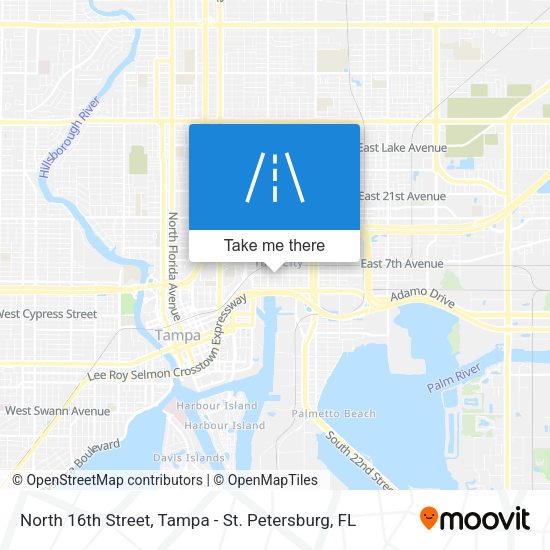 North 16th Street map