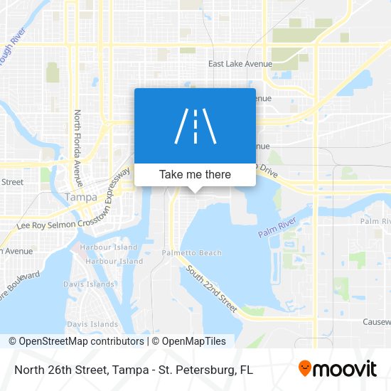 North 26th Street map