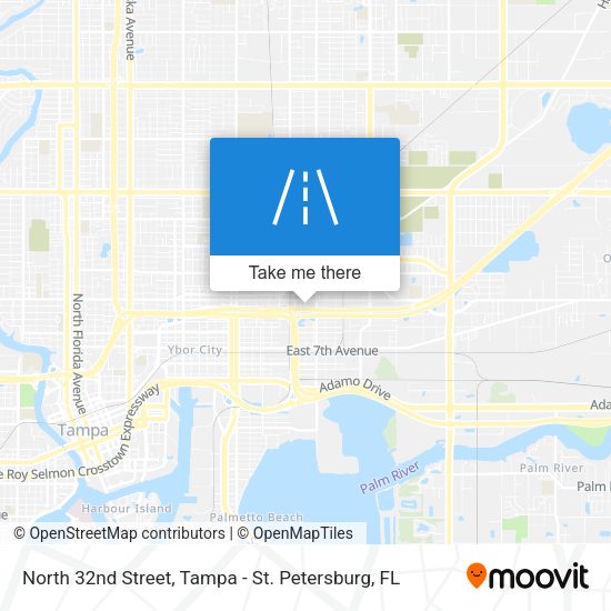 North 32nd Street map