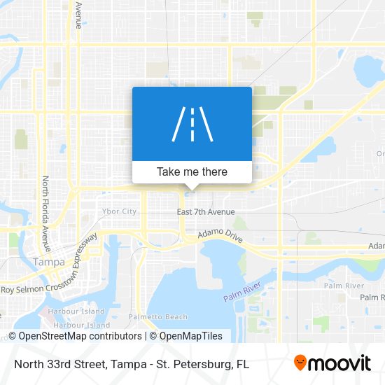 North 33rd Street map