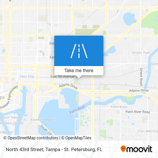 Mapa de North 43rd Street