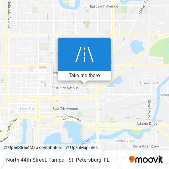 North 44th Street map