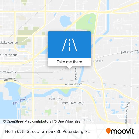 North 69th Street map