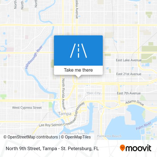North 9th Street map