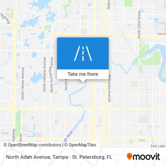 North Adah Avenue map