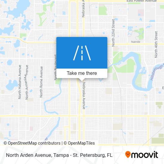 North Arden Avenue map