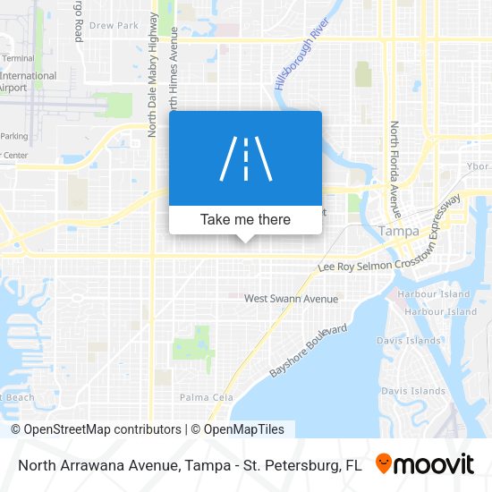 North Arrawana Avenue map