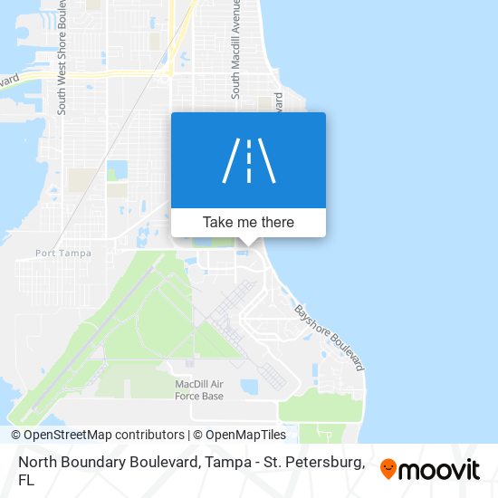 North Boundary Boulevard map