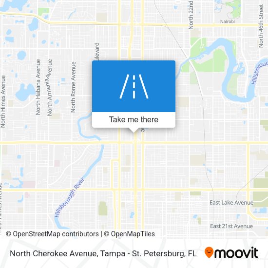 North Cherokee Avenue map