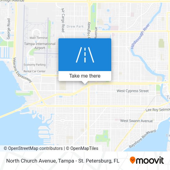 North Church Avenue map