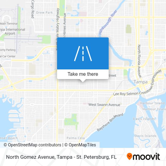 North Gomez Avenue map