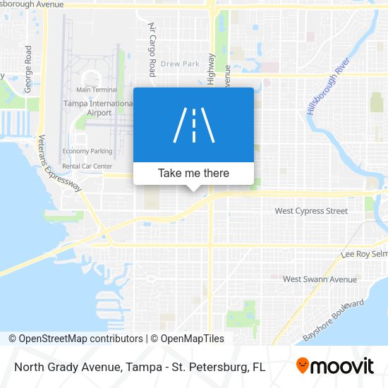 North Grady Avenue map