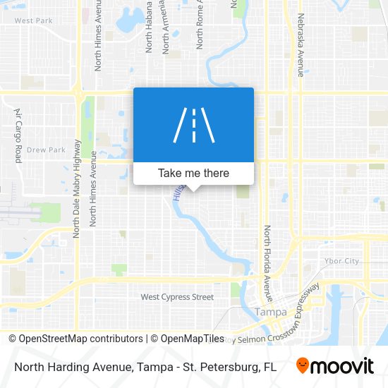 North Harding Avenue map