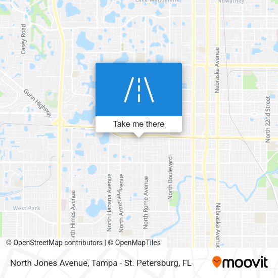 North Jones Avenue map